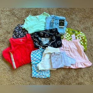 NWT Lot Girls 6 7 8 XS S jeans sweater skirt shorts tshirt art class wild fable